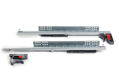 Направляющие скрытого монт Mont Blanc Quadro 450мм част.выдвиж. PushToOpen (с клипсой)10шт/уп 